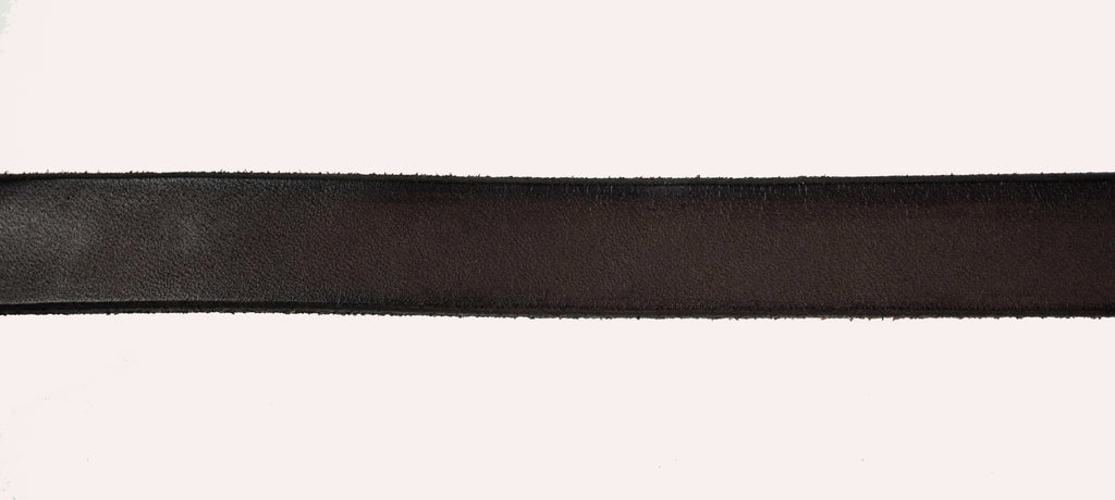 Slim Dark Brown Western Leather Belt