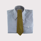 Green Tiger Print 36oz Hand Rolled Silk Necktie