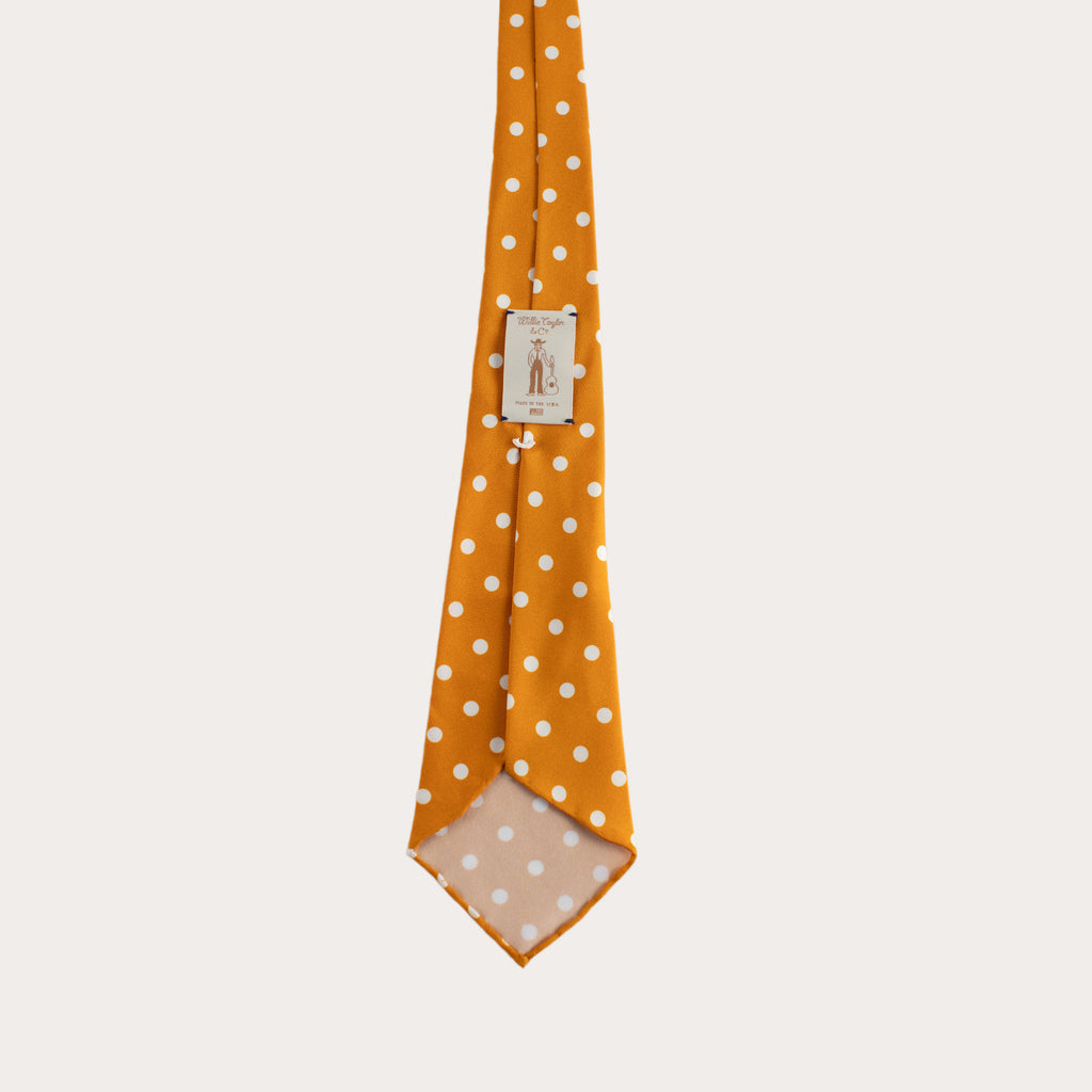 Corbata de seda laminada a mano de 36 oz con estampado de fular de flores azul marino