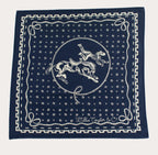 Navy Buckin’ Cowboy Japanese Cotton Bandana