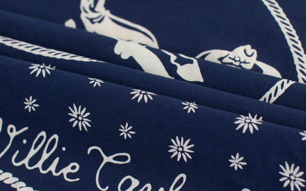 Navy Buckin’ Cowboy Japanese Cotton Bandana
