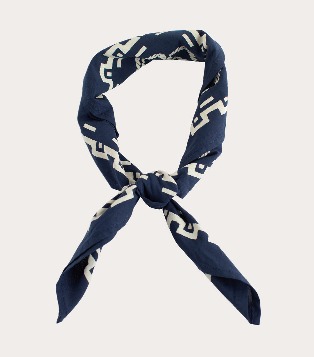 Navy Buckin’ Cowboy Japanese Cotton Bandana
