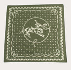 Olive Buckin’ Cowboy Japanese Cotton Bandana