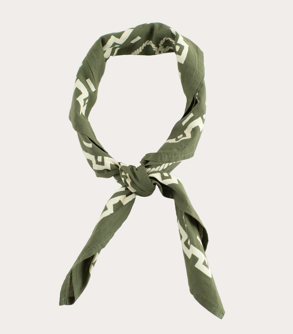 Olive Buckin’ Cowboy Japanese Cotton Bandana
