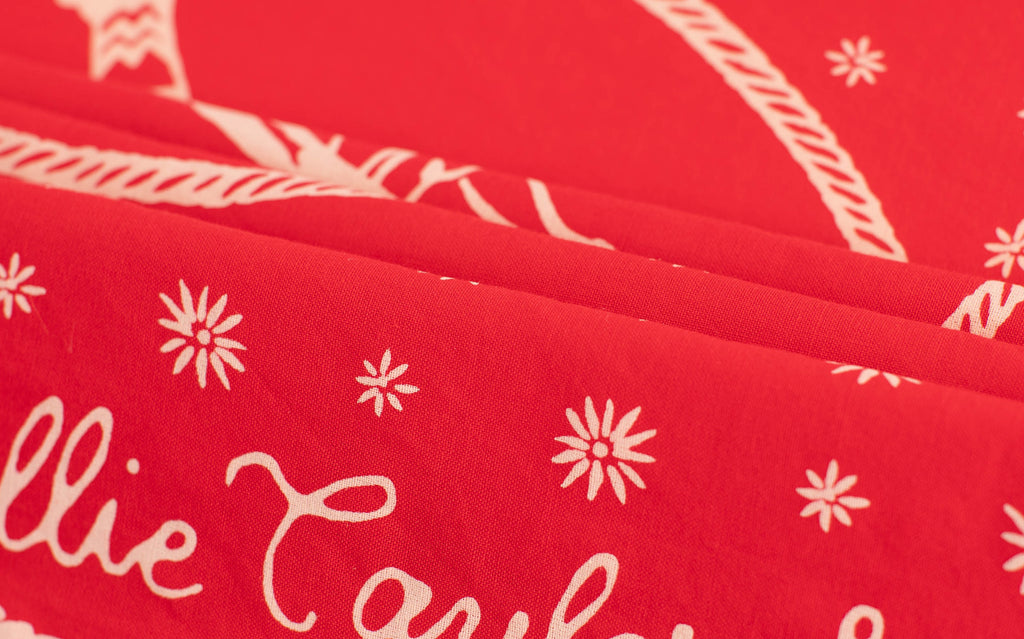 Red Buckin’ Cowboy Japanese Cotton Bandana