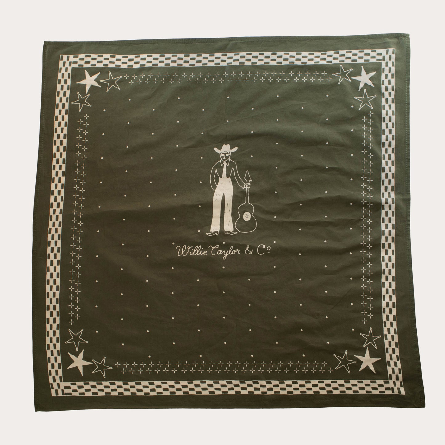 Olive Japanese Cotton Bandana