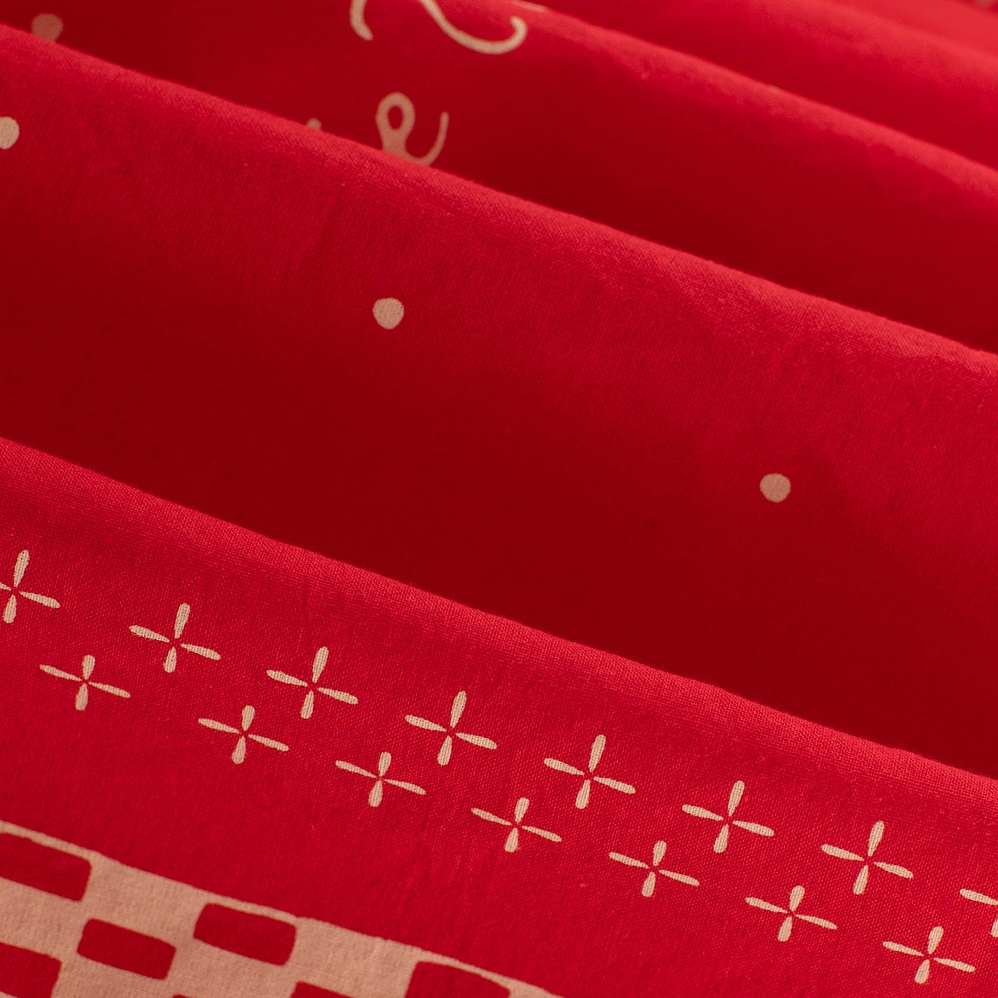 Bandana de algodón japonés roja
